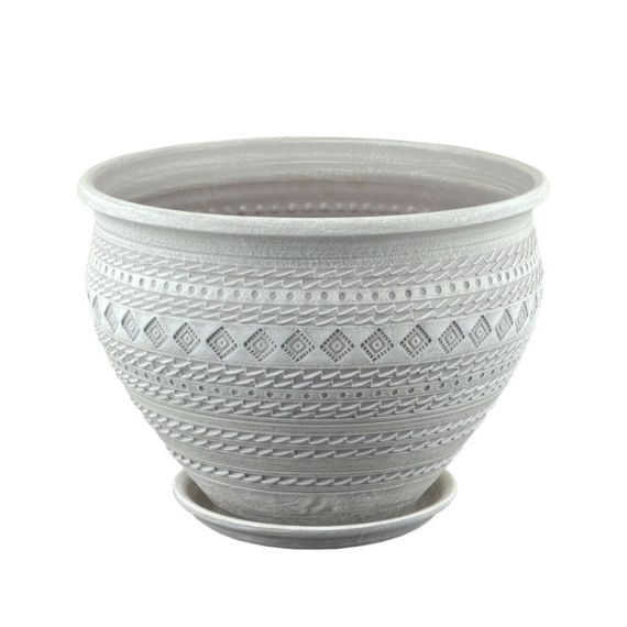 Горшок Кружева Чугунок капучино 21*28  09-212  663096