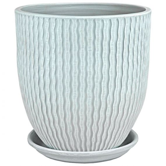 Горшок МАНЕ бутон бел/сер. 32см  43-418