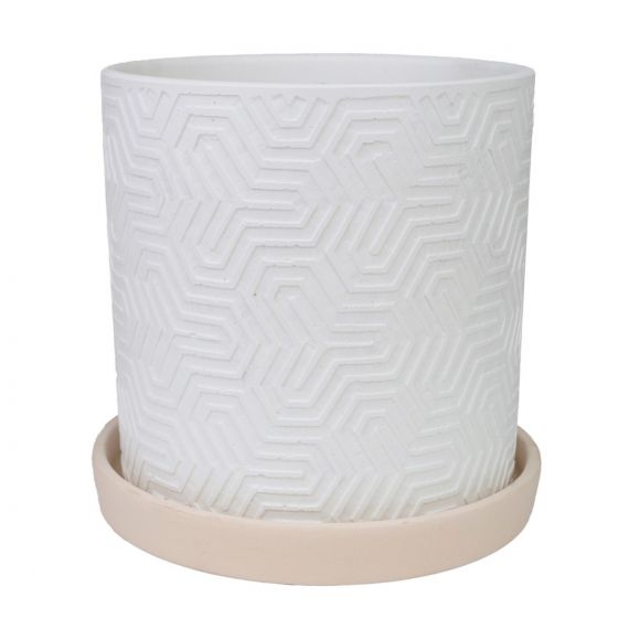 Горшок Тринити цилиндр белый. N2 d15см  636372