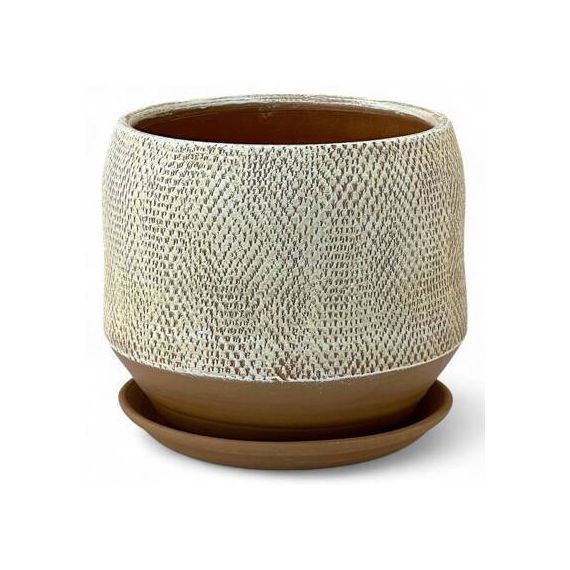 Горшок Лён бежевый бутон 16см  51-130   746866
