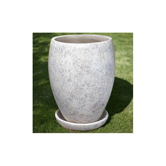 Горшок Эллипс низкий бежевый d35*h50см