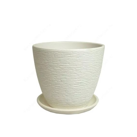 Горшок КРОКУС гнездо белый 21см