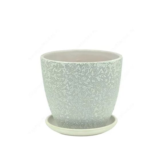 Горшок КРОКУС маджента белый 15см