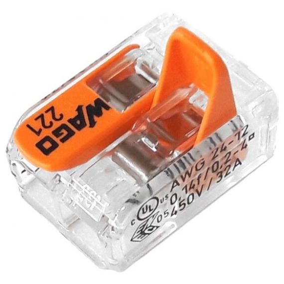 Клемма 2,0*4,0 с рыч 221-412 67511/395342/42737, изображение 2