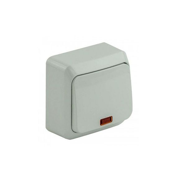 ЭТЮД Выкл. ВА10-005В 1кл. о/у с индикац. белый 87929