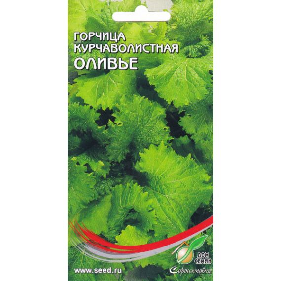 Семена Дом Семян Горчица курчаволистная Оливье (салатная) 200шт