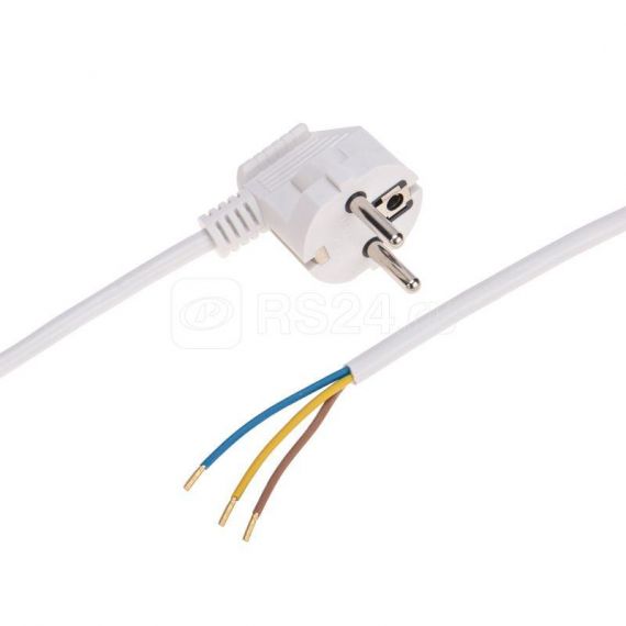 Шнур с э/в с/з (ПВС-ВП 3*0,75) 3м  REXANT  белый 11-1310