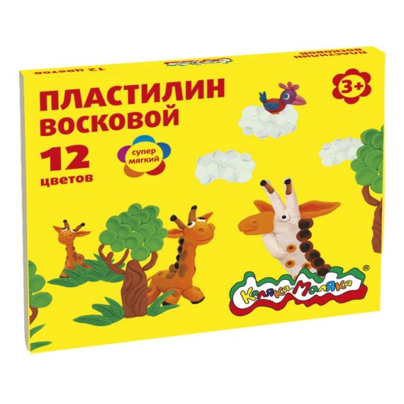 Пластилин 12цв
