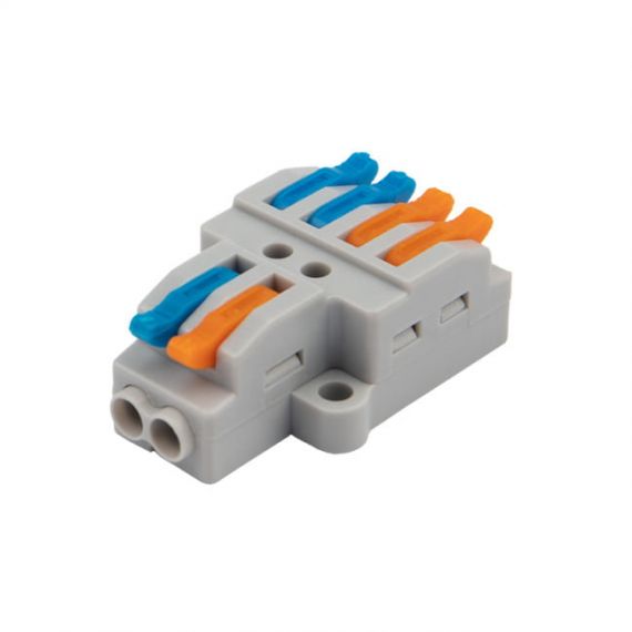 Клемма СМК 2х2 с монтажной площадкой 1 ввод 2 вывода REXANT 07-5235