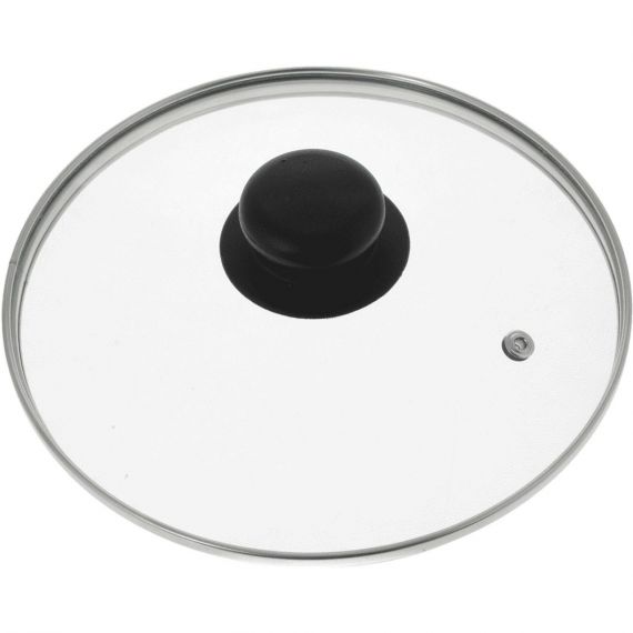 Крышка стеклянная 14см с метал.ободком К4714