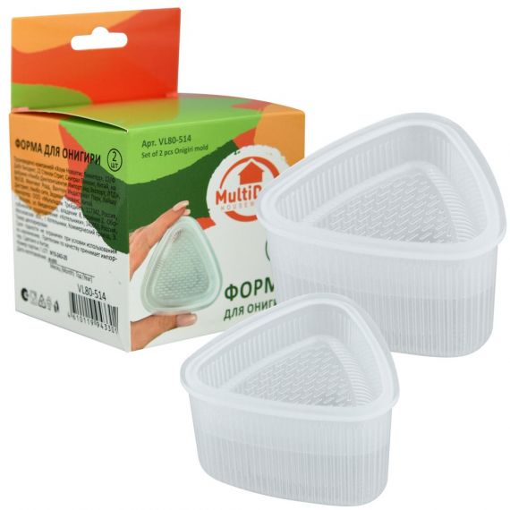 Форма для онигири  2 шт., 6.5х6.5х4 см, 7.5х7.5х4.5см VL80-514