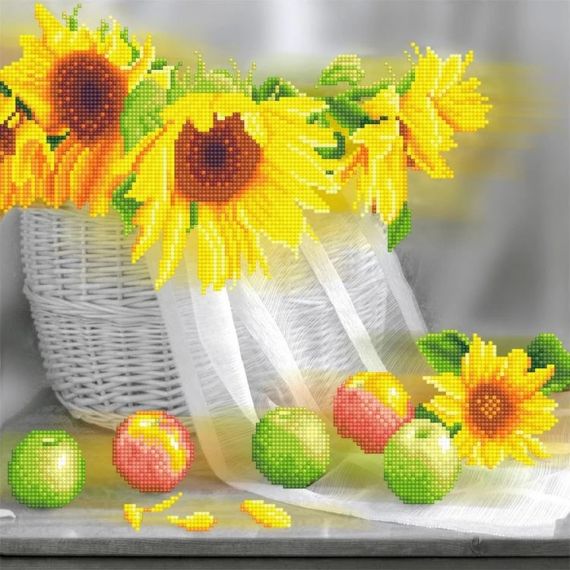 Кристальная мозаика алмазная вышивка Фрея "Краски осени", 42 х 42см, арт. ALV-20