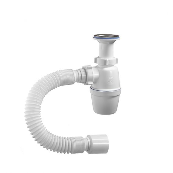 Сифон для умыв. бут.лит/вып 1 1/2"х40 гофр. 40/50 Орио А-402921  025-1162