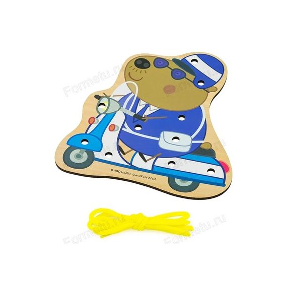 Игра шнуровка Полицейский мистер выдра