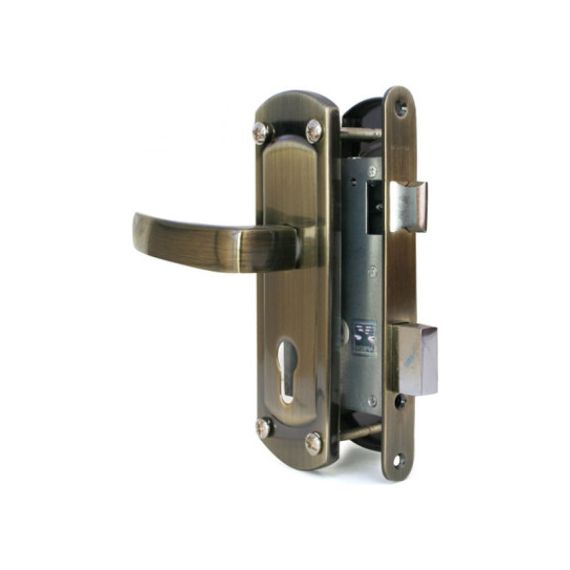 Замок врезной Apecs 1425-AB, бронза  т062