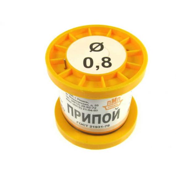 Припой с каниф. ПОС61 d=0,8мм 100гр