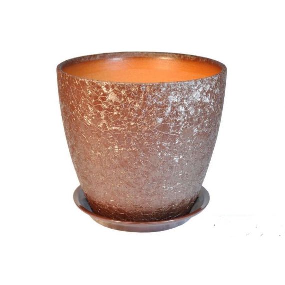 Горшок Бутон винил шоколад. 12см  410118/ВН 04/2