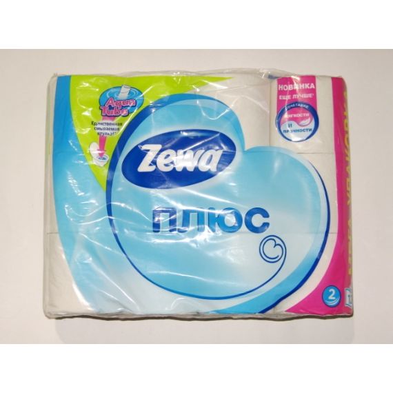 Бумага туалетная ZEWA+ 2-х слойная 12шт