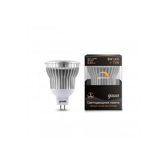 Лампа Gauss LED MR16 8W GU5.3  2700K EB101105108