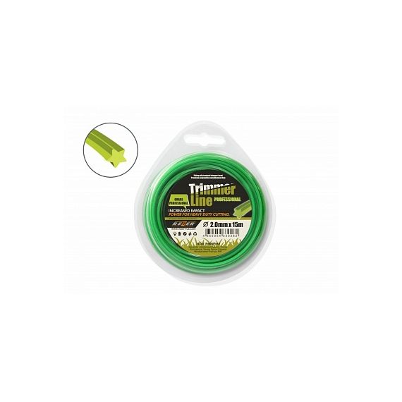 Леска триммерная 2,0*15м звезда Rezer PROF  30262