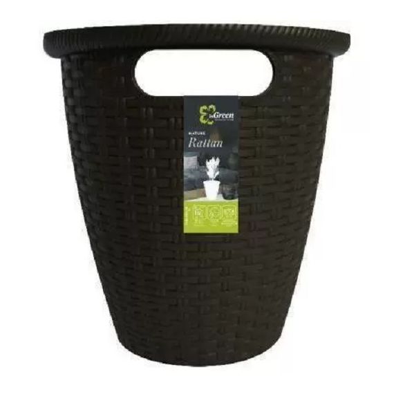 Горшок для цветов с дренажной вставкой D266 10л горький шоколад ING6215гшк