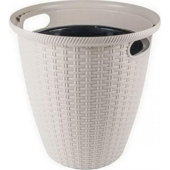 Горшок для цветов с дренажной вставкой InGreen  Green Republic D266 10л сливочный ING6215СЛВ