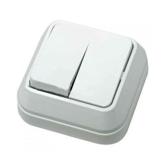 МАКЕЛ Выкл.2кл. о/п белый