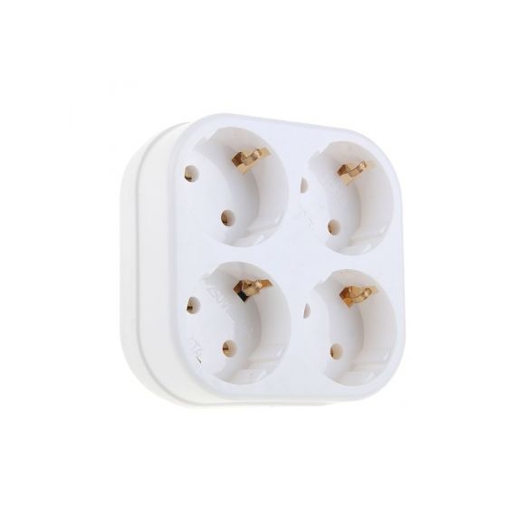 Четверник 16А белый универс.с з/к 4т4