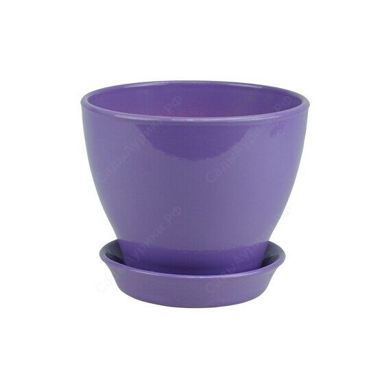 Горшок КСЕНИЯ глянец сиреневый 1,5л