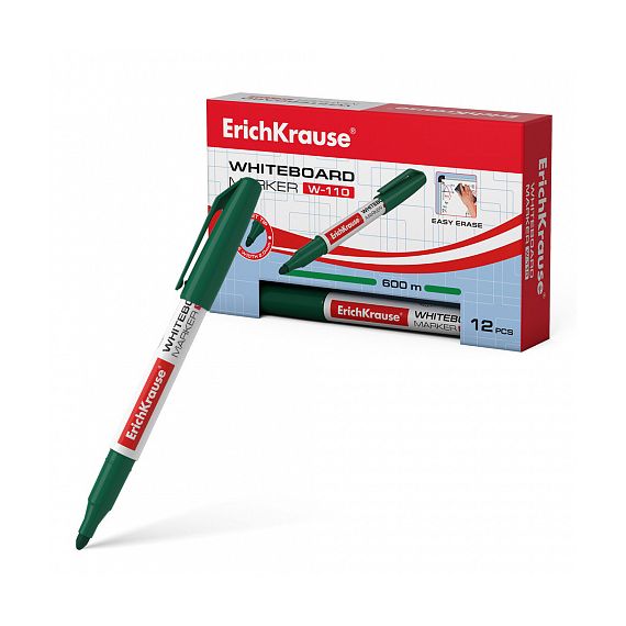 Маркер для досок ErichKrause® W-110 зеленый 56918