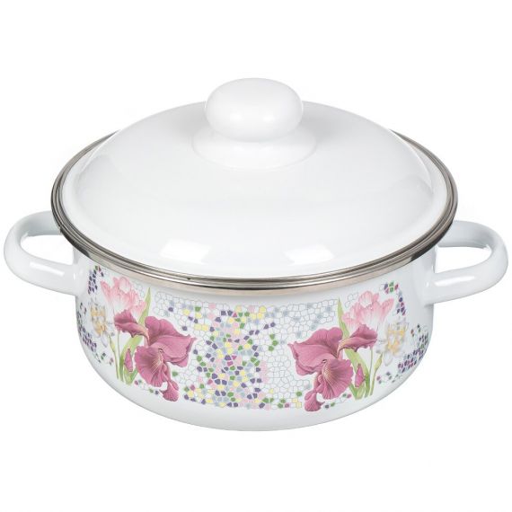 Кастрюля 2л СтальЭмаль Мозаика 279557