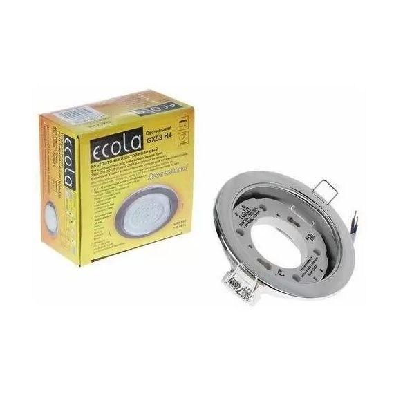 Светильник встраиваемый GX53 H4 220V хром Ecola FC53H4ECB 24548