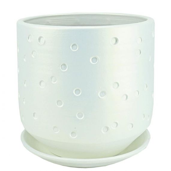 Горшок Марго цилиндр бел.21см  37-232