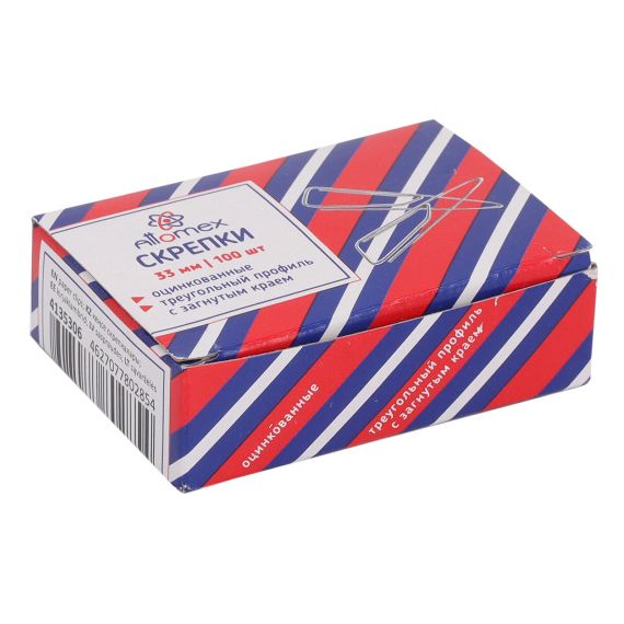 Скрепки 100шт 33мм 4135306/ Скр136