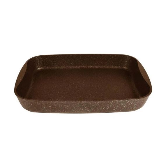 [пмк02а] Противень а/пр литой 36,5х26х5,5см Кофейный мрамор ТМ KUKMARA  38989