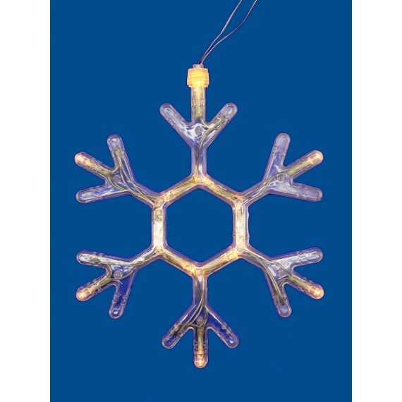 Фигура светод. Снежинка 3*LR06 18*19см 12св. ULD-H1819-012/STA/3AAA WARM WHITE IP20  UL-00007251