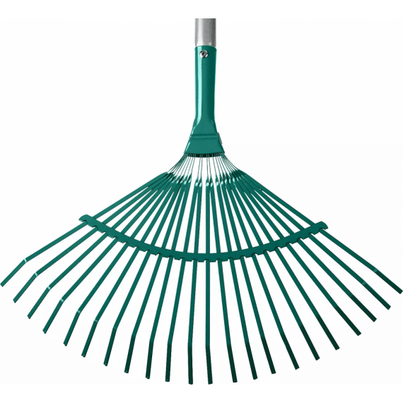 Грабли веерные GRINDA 22 плоских зубца с черенком  39586