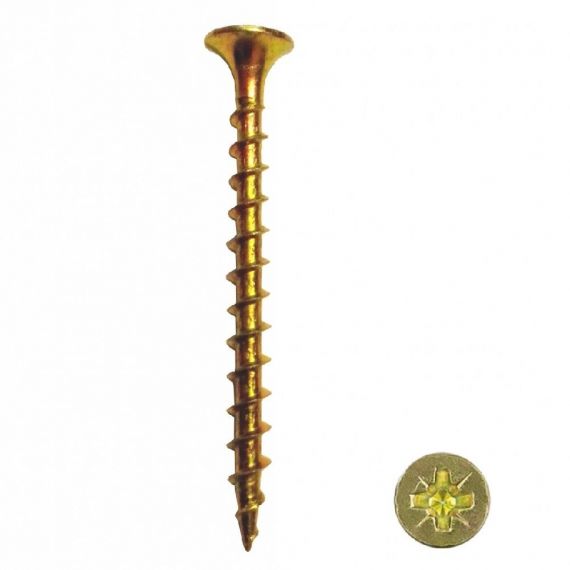 Саморезы Потай по дереву желтые 4,0*60