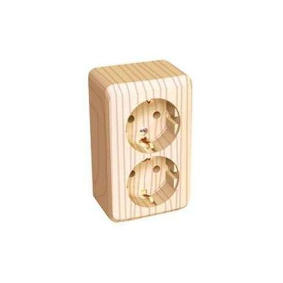 ЭТЮД Розетка РА 16-008d 2м с/з о/у сосна