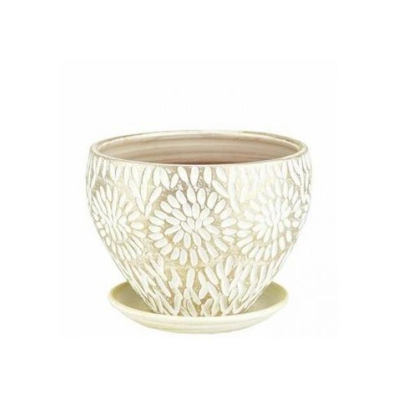 Горшок АСТРА бутон бел/жемч 24см  23-223