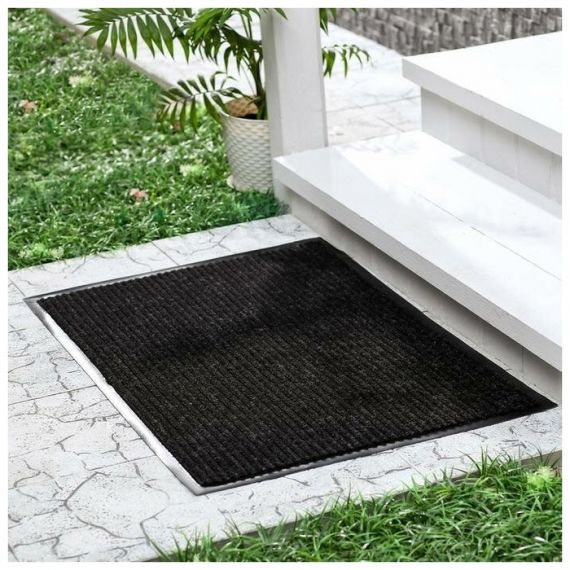 Коврик влаговпитывающий, ребристый, «Стандарт», 40×60 см чёрный 5872/ 4275317