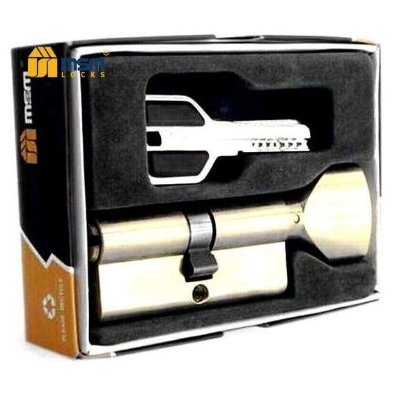 Механизм цилиндровый MSM CW80мм  ключ/вертушка перфо. матовый никель е123