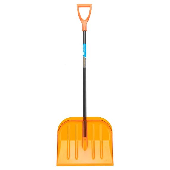 Лопата снеговая Сибртех поликарбонат 465*410*1390мм стальной черенок  61655