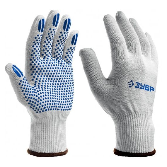 Перчатки ЗУБР ТОЧКА+ х/б  11451