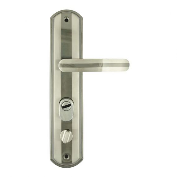 Ручки на планке Нора-М 200-68 левая мат.хром/черн.никель  5550