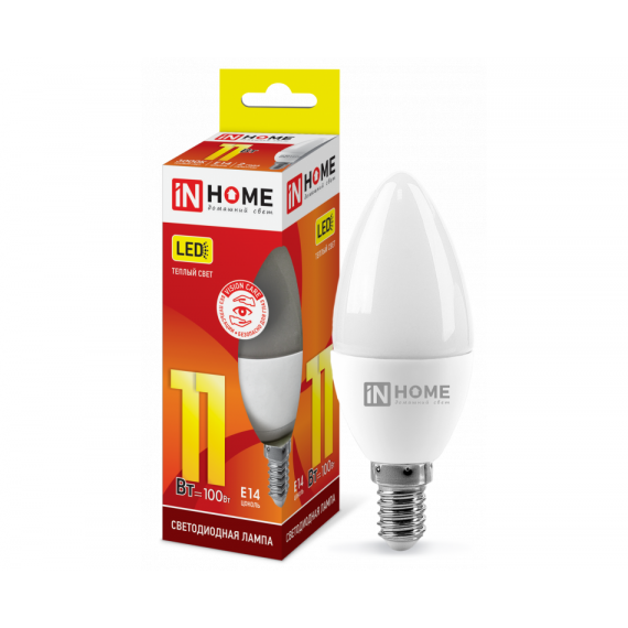 Лампа LED свеча-VC 11Вт 160-260В Е14 3000К 820Лм  0464