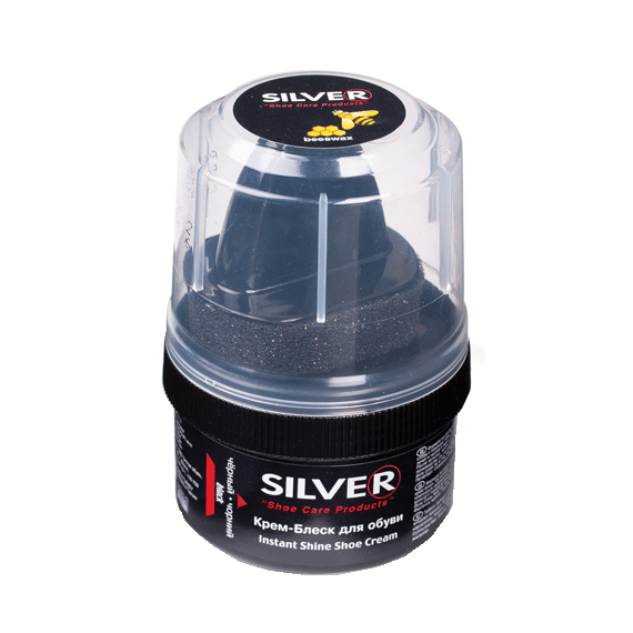 Крем для обуви СИЛЬВЕР черный 50мл.