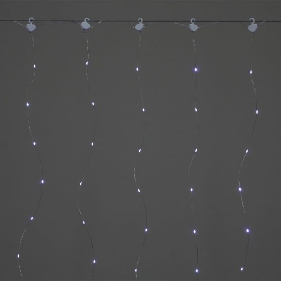 Гирлянда светод. А-972 W Занавес 3*3м Роса 300LED провод серебристый