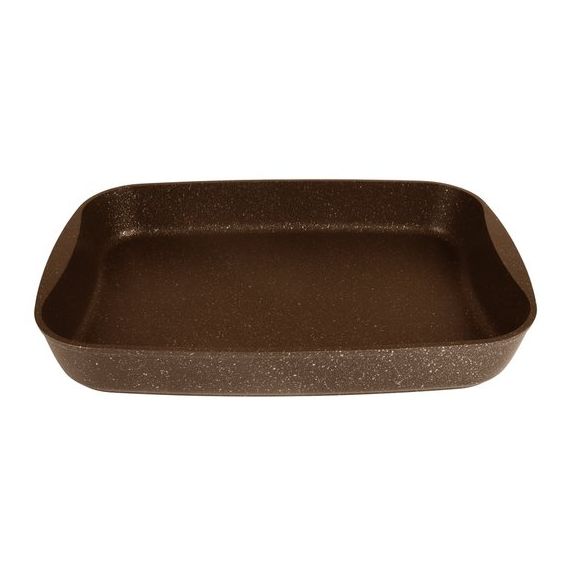 Противень а/пр литой 33,5х22х5,5см Кофейный мрамор ТМ KUKMARA  пмк01а