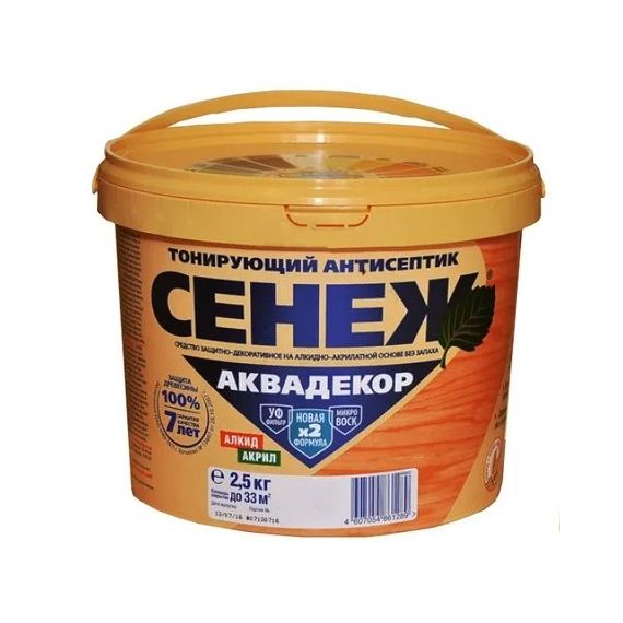 СЕНЕЖ Аквадекор 9,0 кг Х2-120 ГРАФИТ